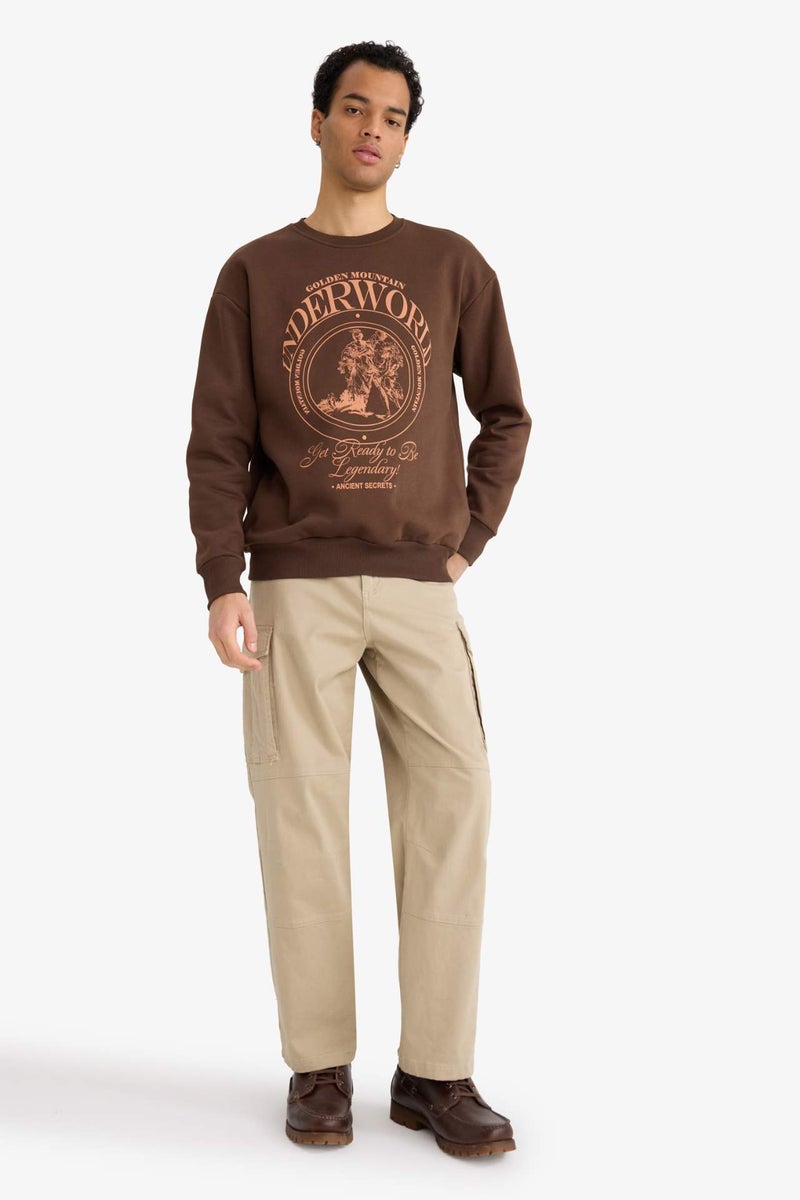 DeFacto Boxy Fit Printed Sweatshirt - Image 2