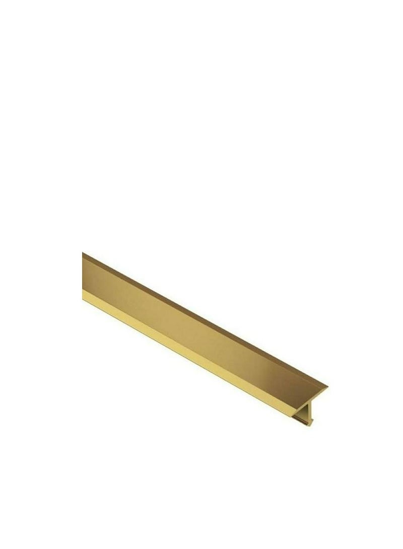 Aluminium T Profile Gold 2.5mm X 15mm X 2.9mtr