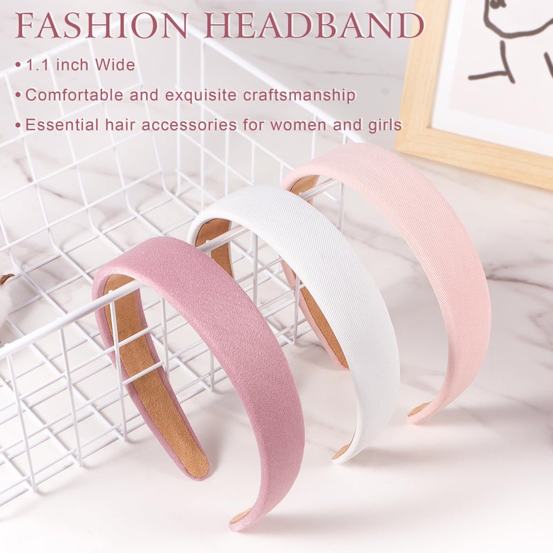 DiyJibb Headbands for Women - 1 Inches Wide Headbands - Solid Color Headband Fashion Hair Accessories- Trendy Women Girls Non Slip Fashion Hair Bands- Thick Elastic Hair Bands for Women's Hair 6PCS - Image 3