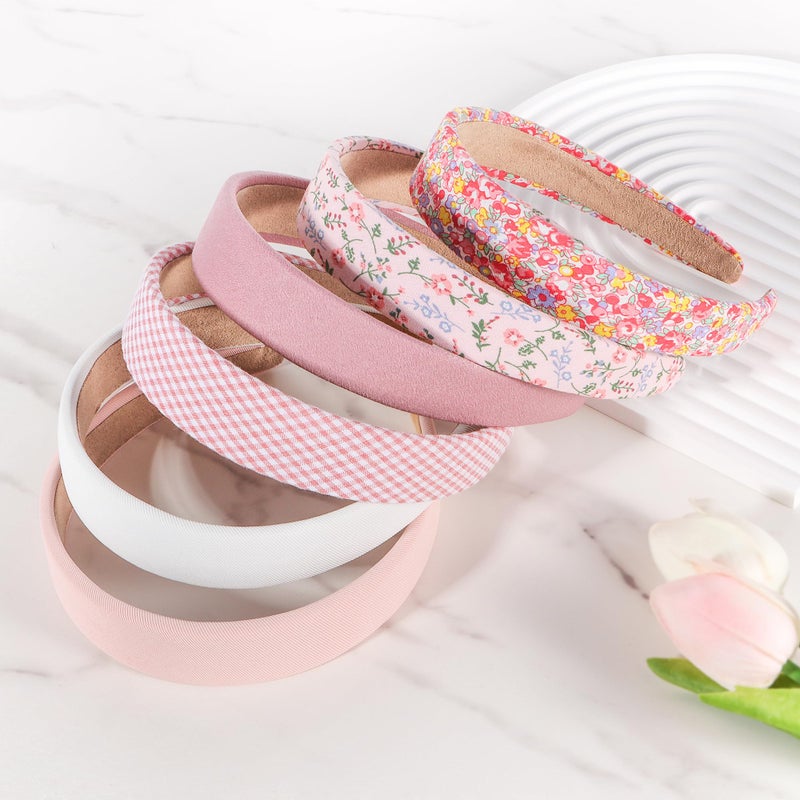 DiyJibb Headbands for Women - 1 Inches Wide Headbands - Solid Color Headband Fashion Hair Accessories- Trendy Women Girls Non Slip Fashion Hair Bands- Thick Elastic Hair Bands for Women's Hair 6PCS - Image 2