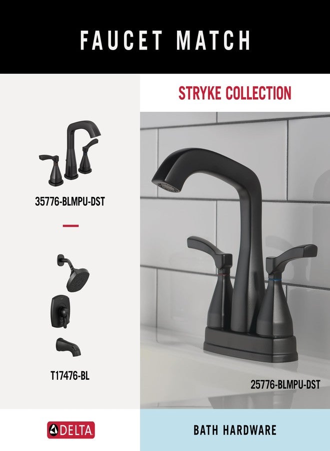 DELTA FAUCET Rubber Limited 77655-BL Stryke Wall Mount Pivot Arm Toilet Paper Holder Bath Hardware Accessory in Matte Black - Image 5