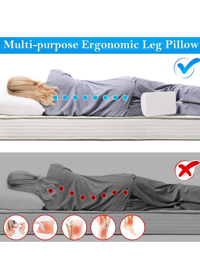 ELTRAZONE Memory Foam Knee Pillow for Side Sleepers – Leg Pillow for Blood Circulation, Spine Alignment, Sciatica, Back, Hip, Knee & Ankle Pain Relief – Comfortable Support for Better Sleep & Posture - Image 3