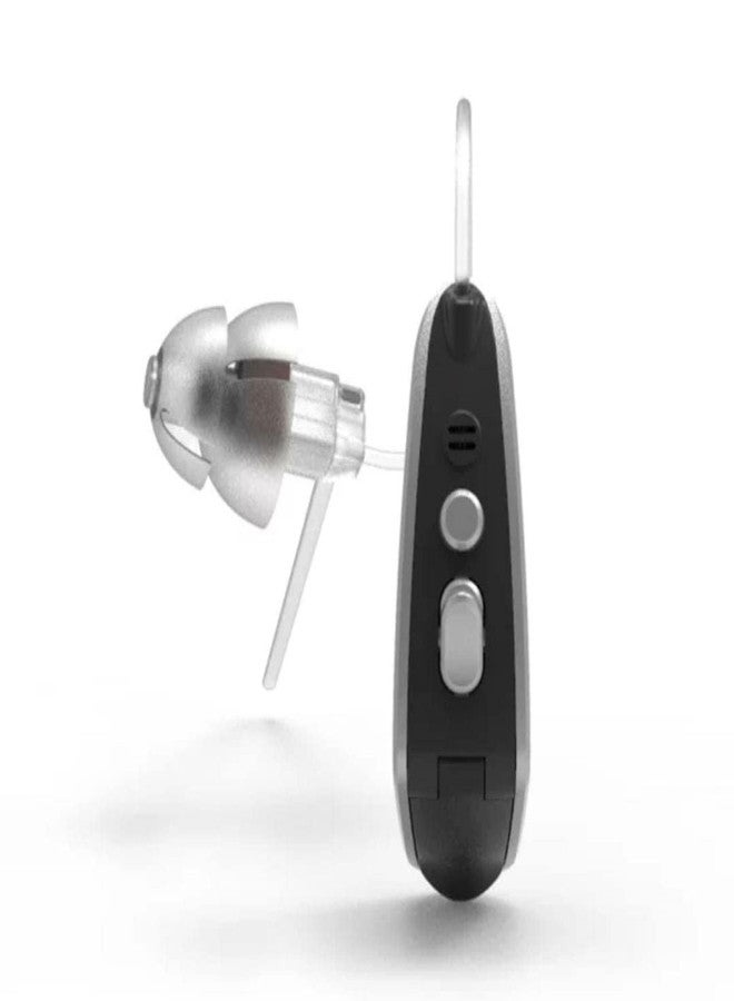 HP SOUND PLUS HP T662 Hearing Aid Amplifier | Black & Silver | USA Speaker | 1-65 dB Moderate Hearing Loss | Free 6 German Batteries | Single Right Ear | Clear Sound & Noise Reduction | Comfortable & Lightweight Design - Image 4
