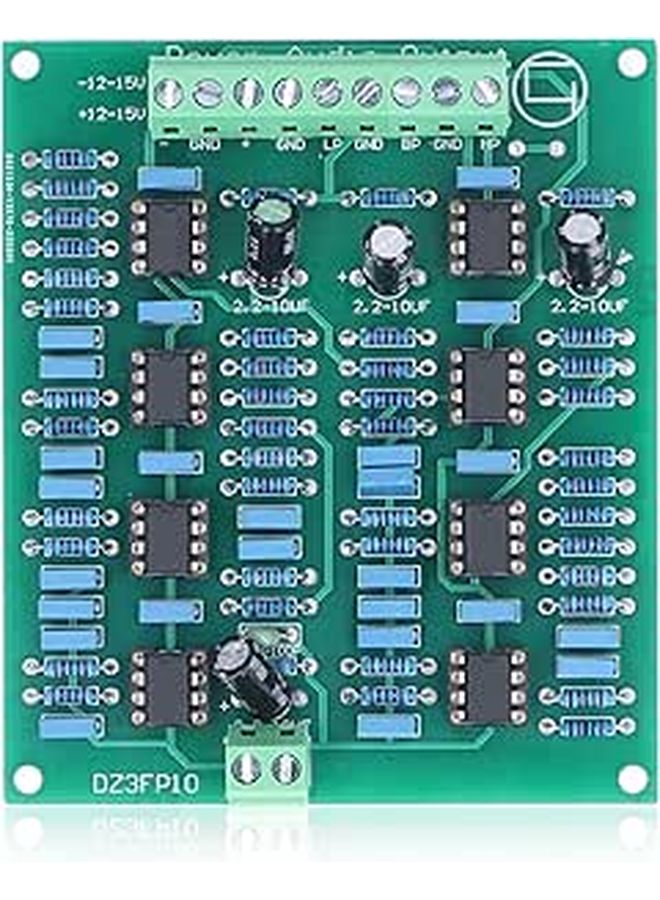 NE5532P 3 Channel Preamp Board Adjustable Treble Midrange Bass 500 Hz - Image 1