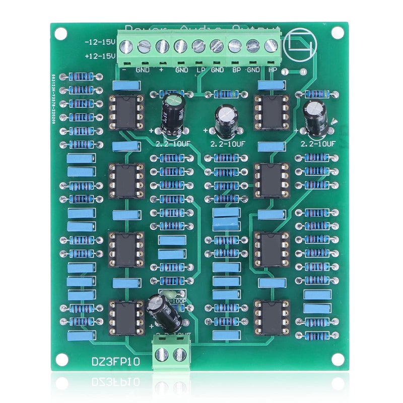 NE5532P 3 Channel Preamp Board Adjustable Treble Midrange Bass 500 Hz - Image 2