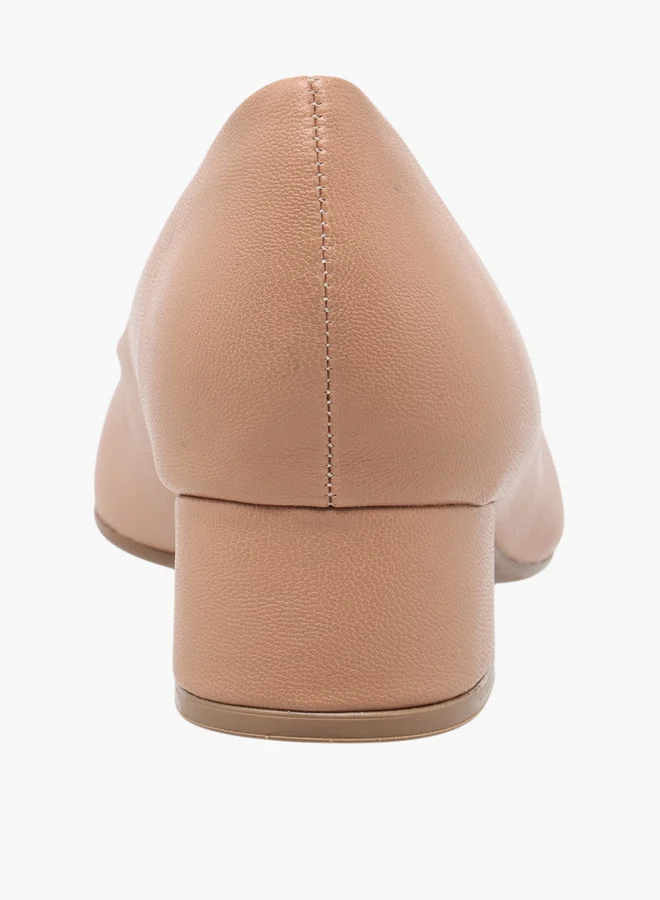 Piccadilly Women's Solid Slip-On Pumps with Block Heels
