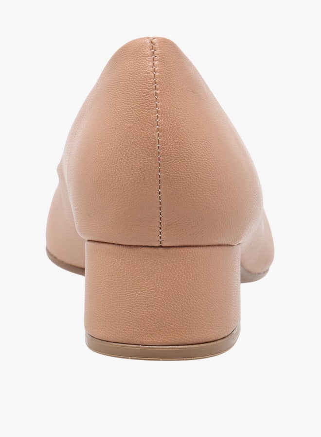 Piccadilly Women's Solid Slip-On Pumps with Block Heels  - Image 5