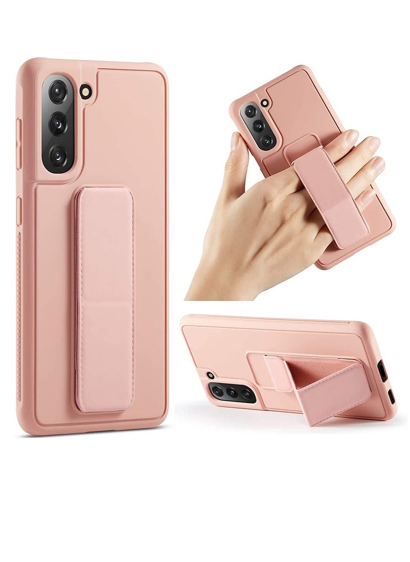 Raxoom Compatible with Samsung Galaxy S22 Plus Slim Hard Silicone Gel Rubber Premium TPU Fold-able Magnetic Kickstand - Image 1