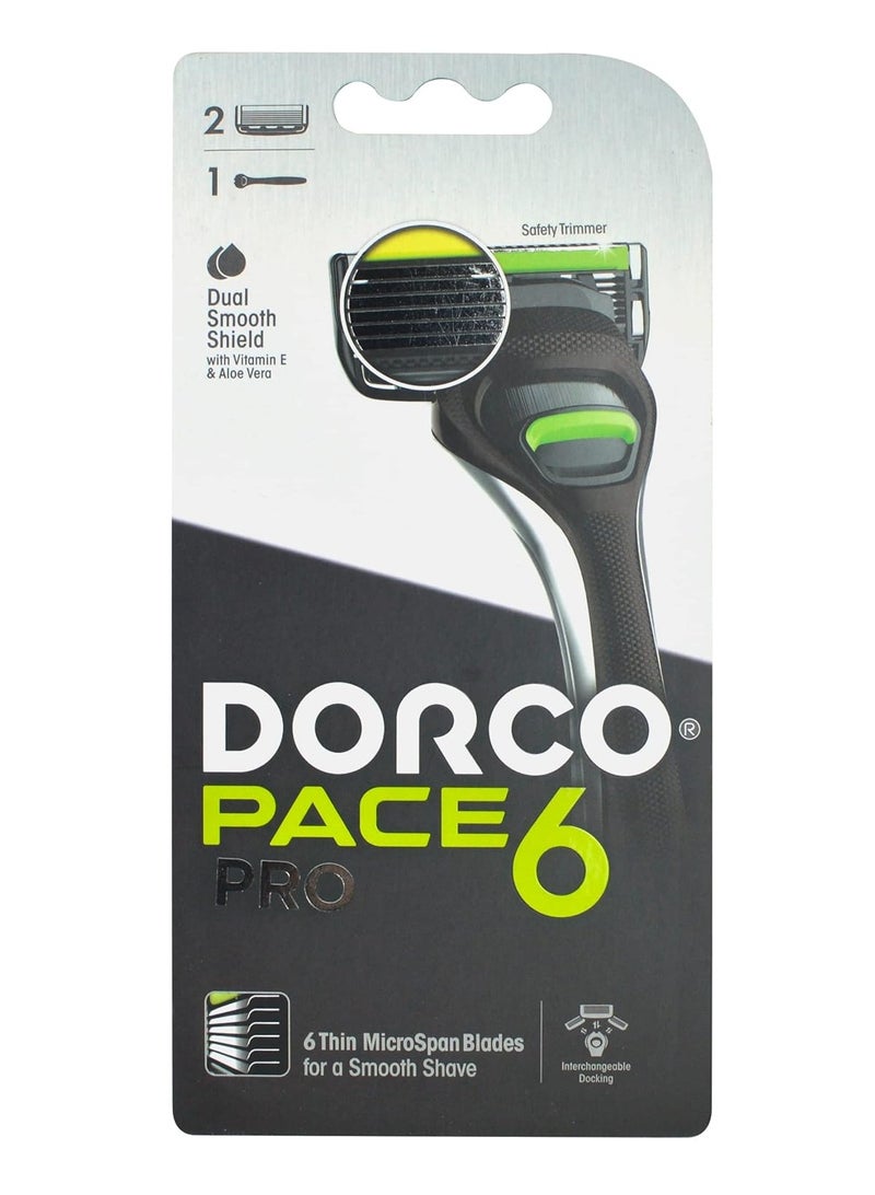 Dorco Pace 6 Pro Razor - 6 Blades - 2 Refills - Image 1
