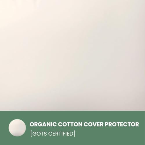 OrganicTextiles Organic Cotton Pillow with Organic Cotton Cover (Queen Size) GOTS Certified, Adjustable Loft, Head and Neck Pain Relief Support, Back Side Stomach Sleepers, Bed Pillow for Sleeping - Image 4