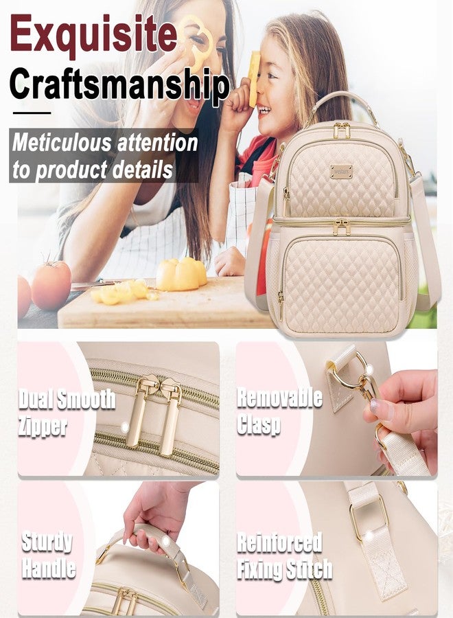 Weitars Lunch Bag for Women Lunch Box Adult (Beige) - Image 3