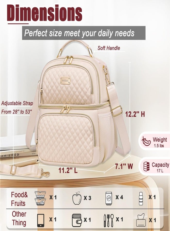 Weitars Lunch Bag for Women Lunch Box Adult (Beige) - Image 4