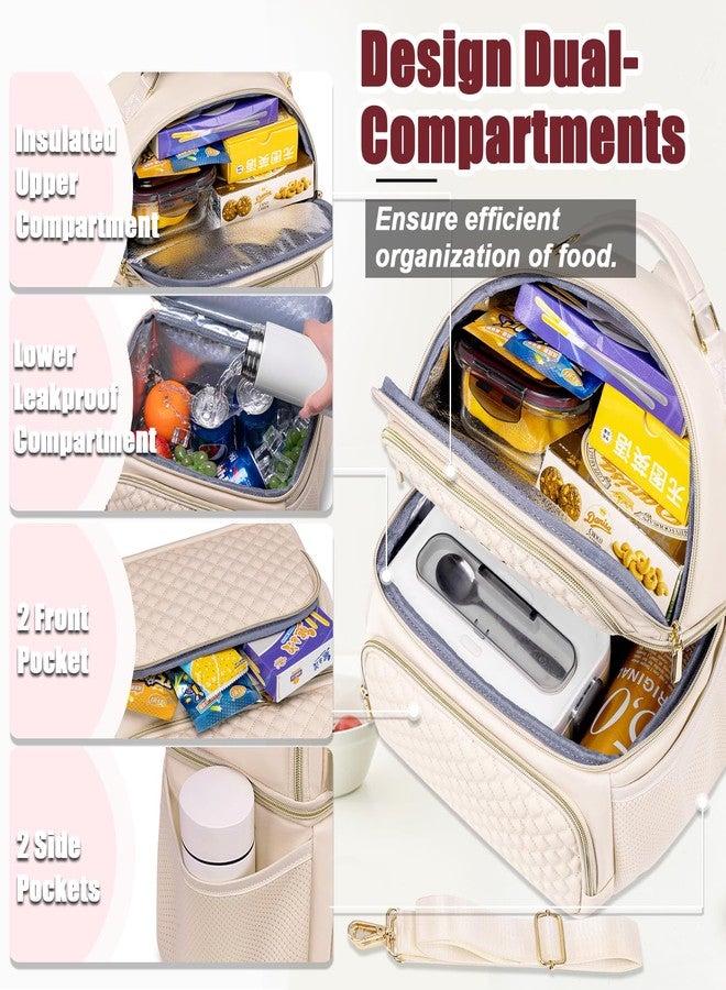 Weitars Lunch Bag for Women Lunch Box Adult (Beige) - Image 2