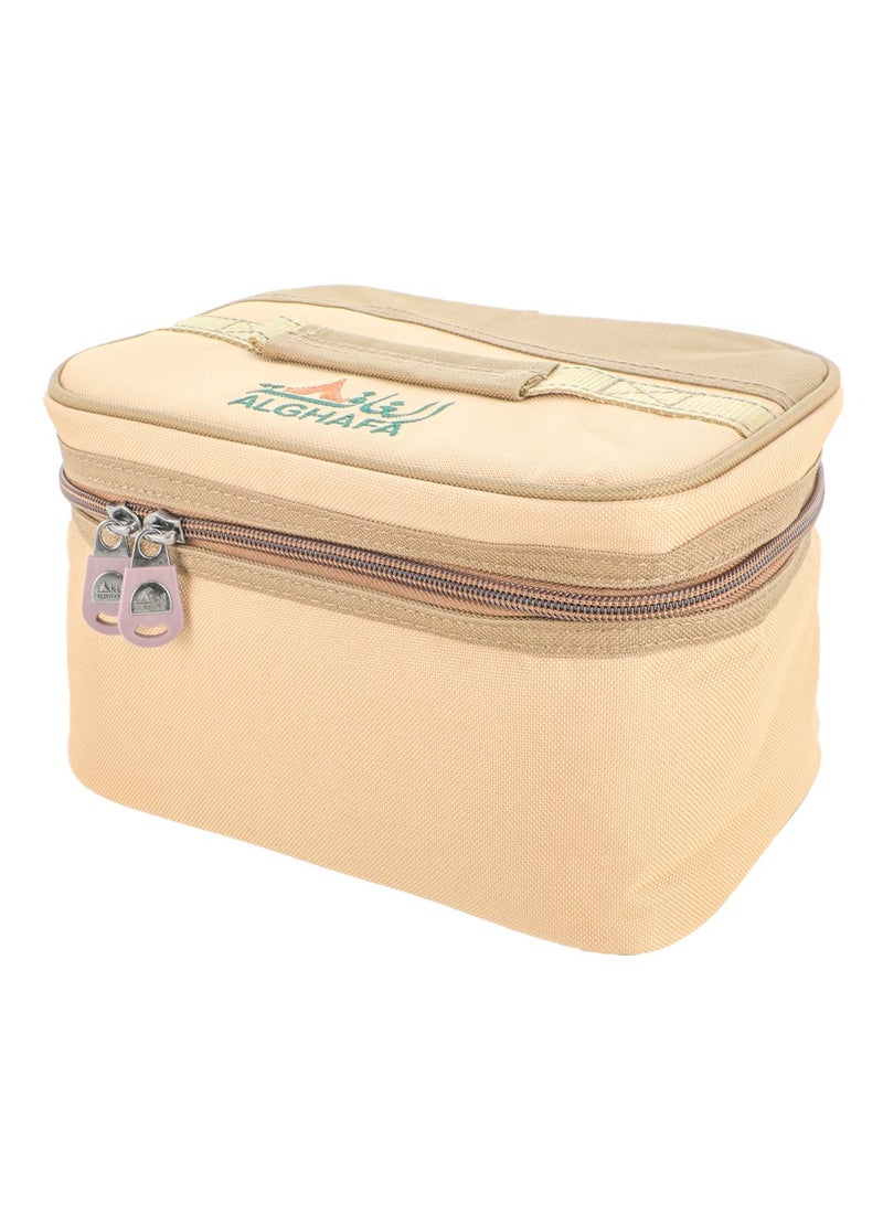 الغافة شنطة علب بهارات ,عدد 6قطع  , سعة 450 ملي, لون كاكي , من  الغافة - Image 2