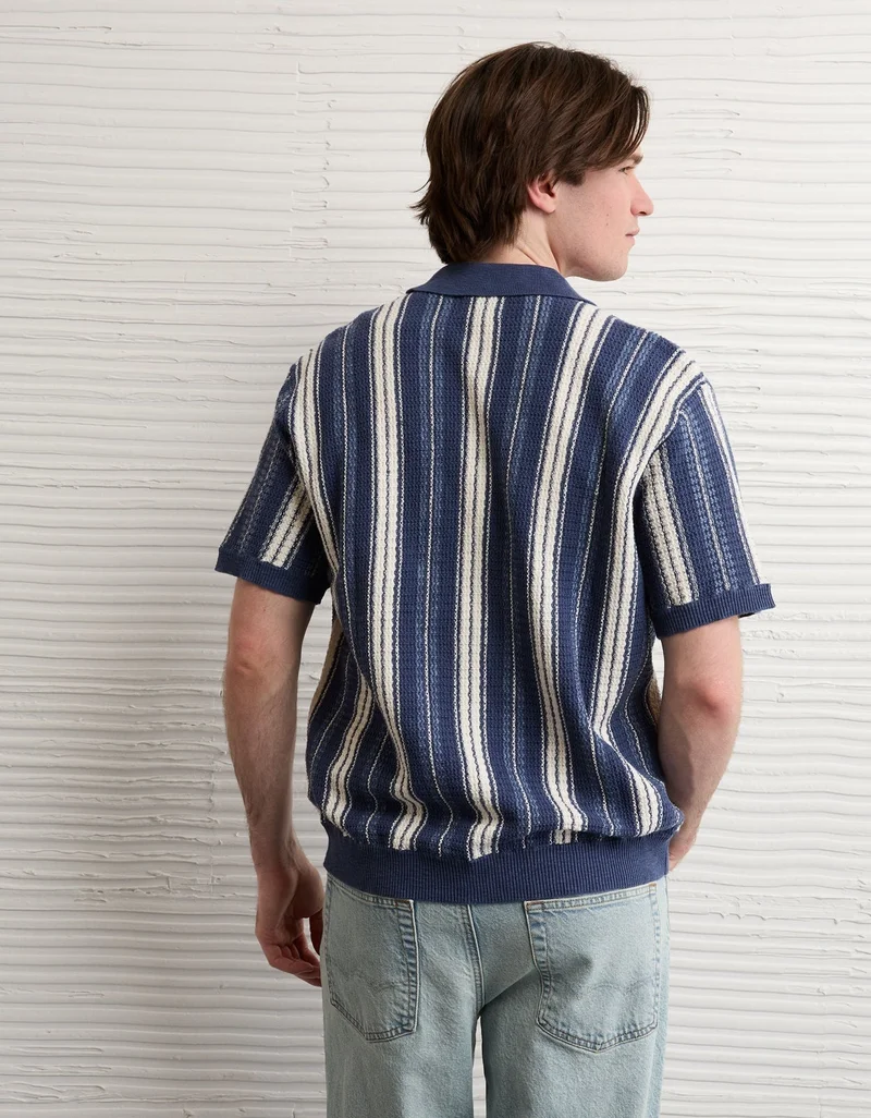 American Eagle AE Short-Sleeve Sweater Polo