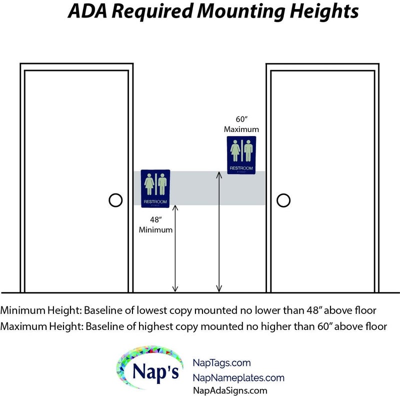 NapTags 8" x 4" ADA Compliant Exam Room Sign - Tactile Grade 2 Braille - Wall or Door Sign (Exam Room 6) - Image 2