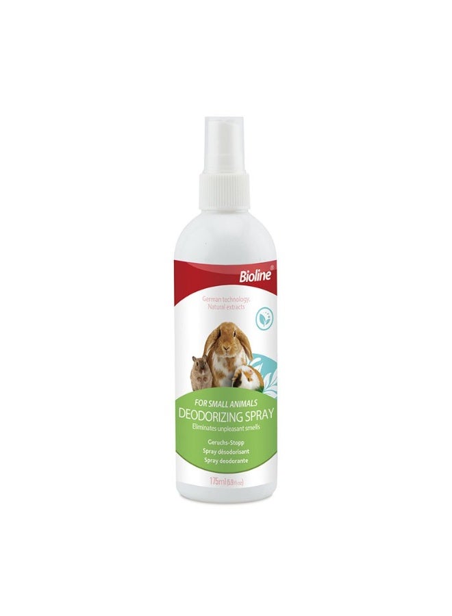 Bioline Deodorizing Spray for Small Pets 175 ml Odor Neutralizer for Small Animal Cages & Environments