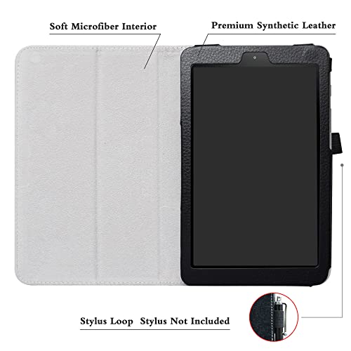 Bige Galaxy Tab A 8.0 2018 Case,Bige PU Leather Folio 2-Folding Stand Cover for Samsung Galaxy Tab A 8.0 2018 Model SM-T387 Verizon/Sprint Tablet (Not fit Tab 8.0 T380 and Other Older Model),Black - Image 4