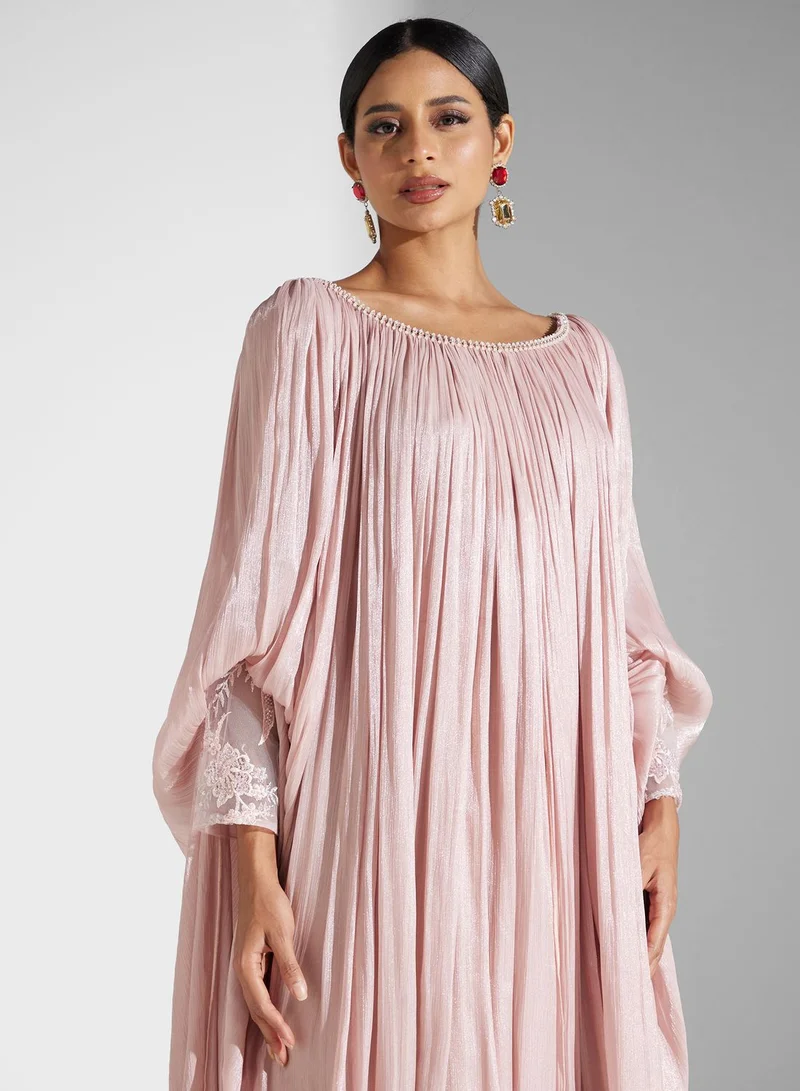 Namshi x Pleated Chiffon Dress