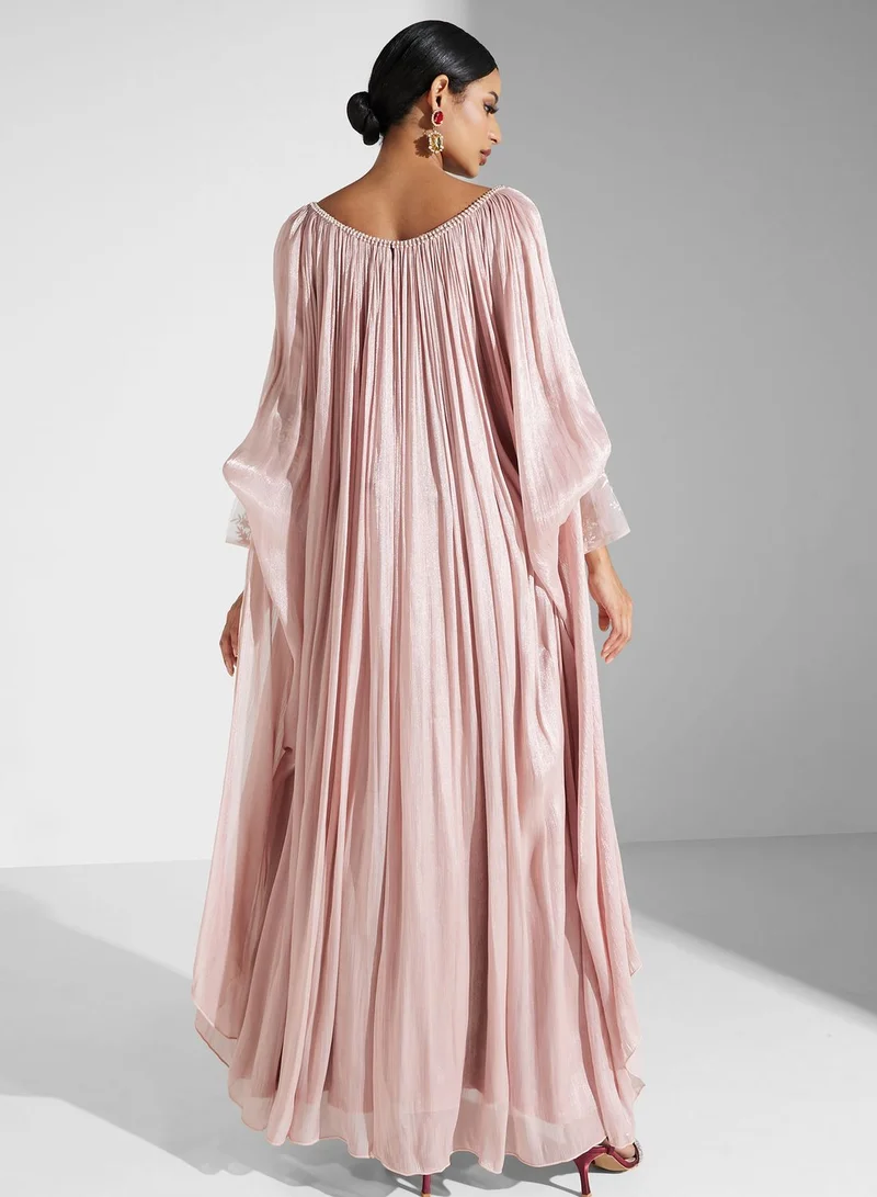 Namshi x Pleated Chiffon Dress