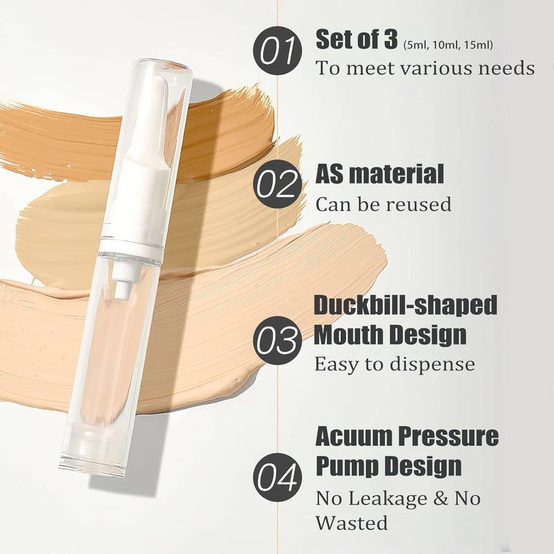 Pack of 2 10ml Sized LeakProof Unscented and Portable Eye Toiletries Cosmetic Jars Size Empty Skincare Refillable Storage Containe - Image 4