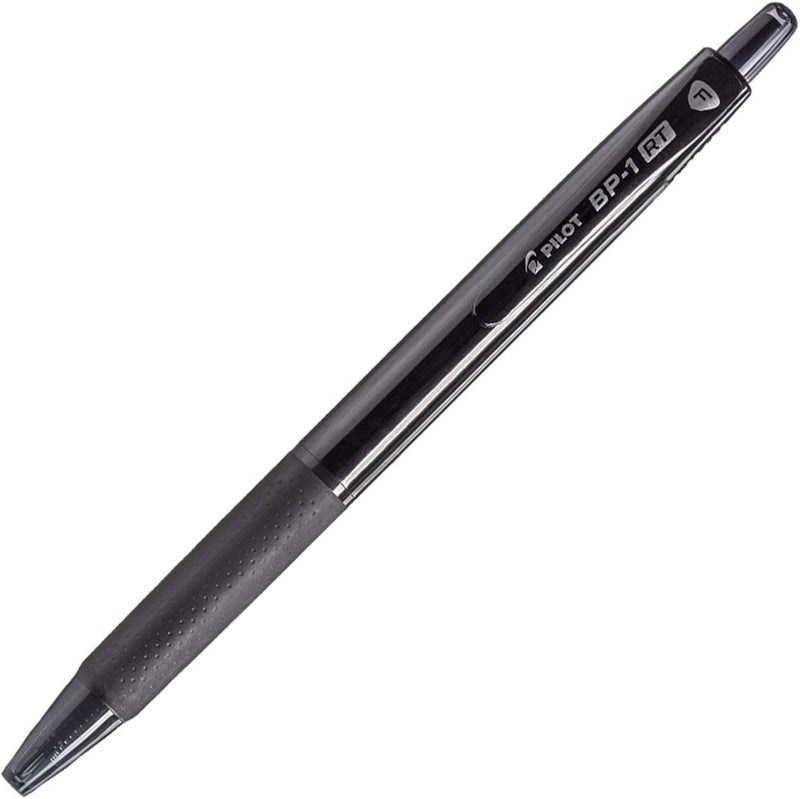 Pilot Ball Pen Fine Tip BP-1 RT - Pack of 12 Pieces (Black) - Image 1