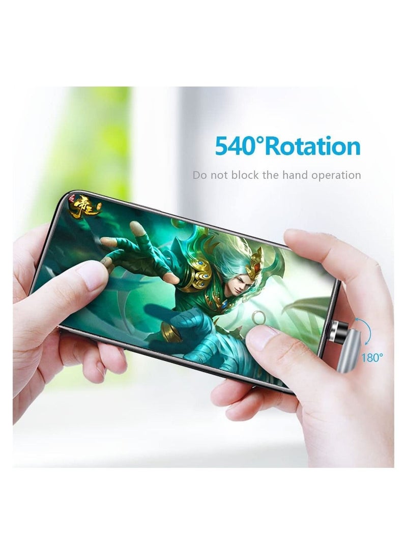 Captaintech USB C Magentic Adapter, 540 Degree Rotation, 3 in 1 QC 3.0 Fast Charging, Max Support 3A, Grey, for Tablet, Laptop Mobile Phone and More Type C Devices - Image 3