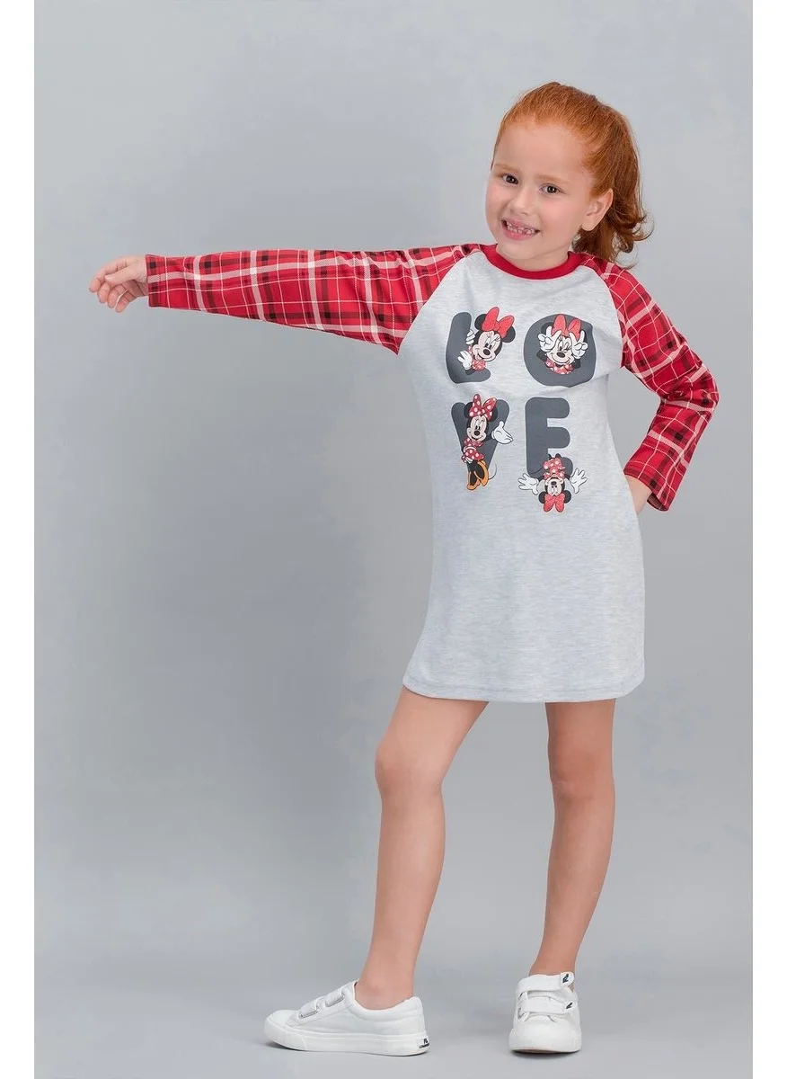 ميني ماوس Licensed Plaid Carmelange Girls' Nightgown