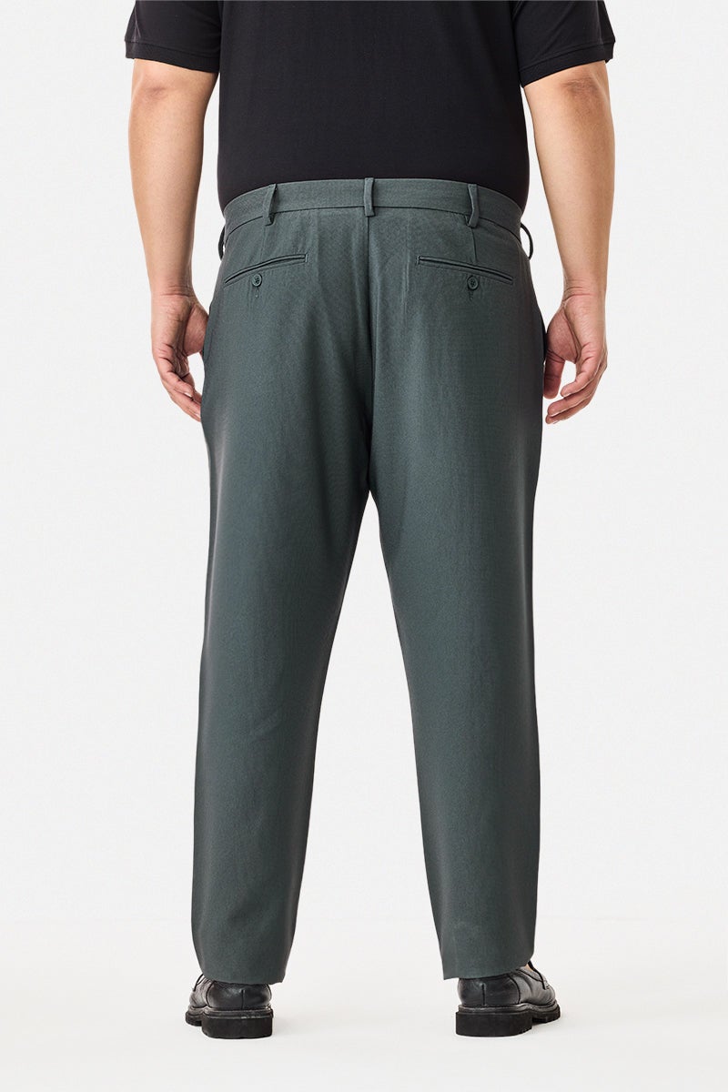 سنيتش بنطلون قماش مقاس كبير بقصة عادية مطاطي - Image 5