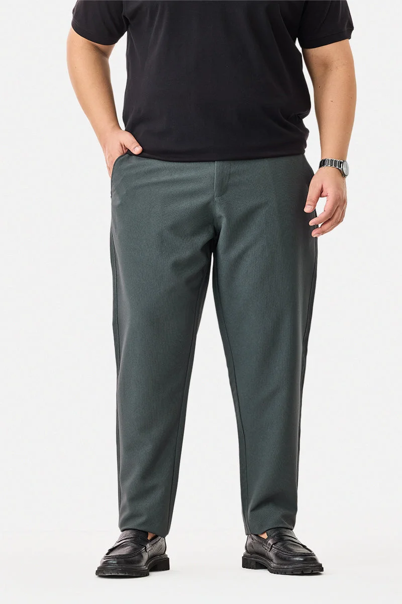 SNITCH Plus Size Regular Fit Stretch Trousers