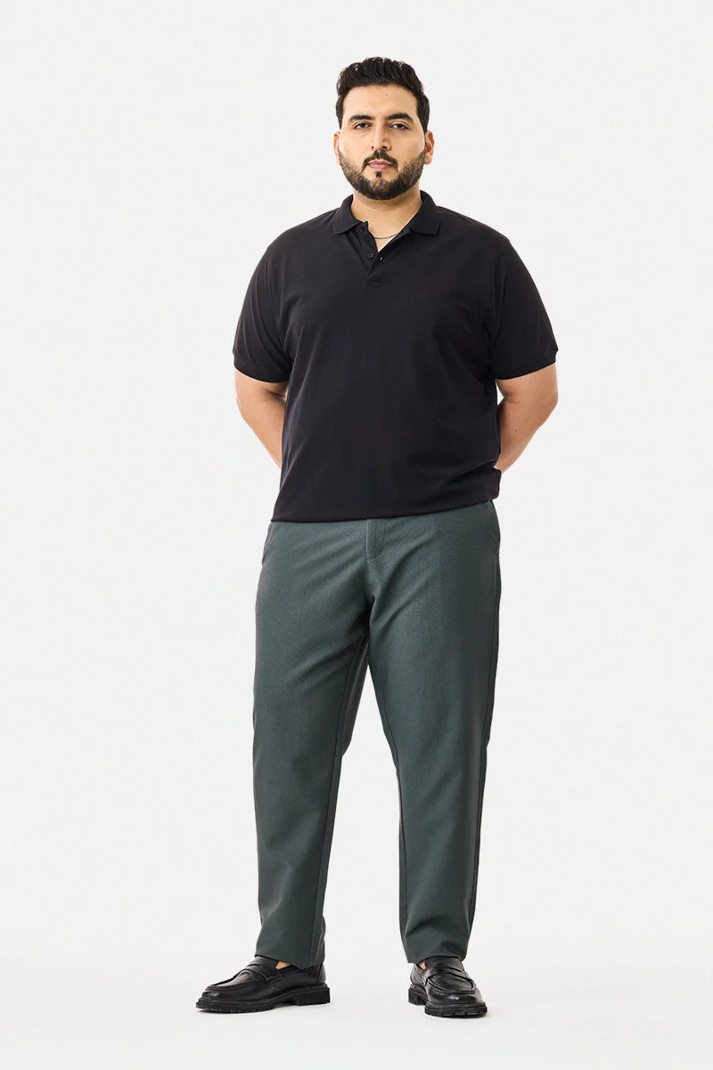 SNITCH Plus Size Regular Fit Stretch Trousers