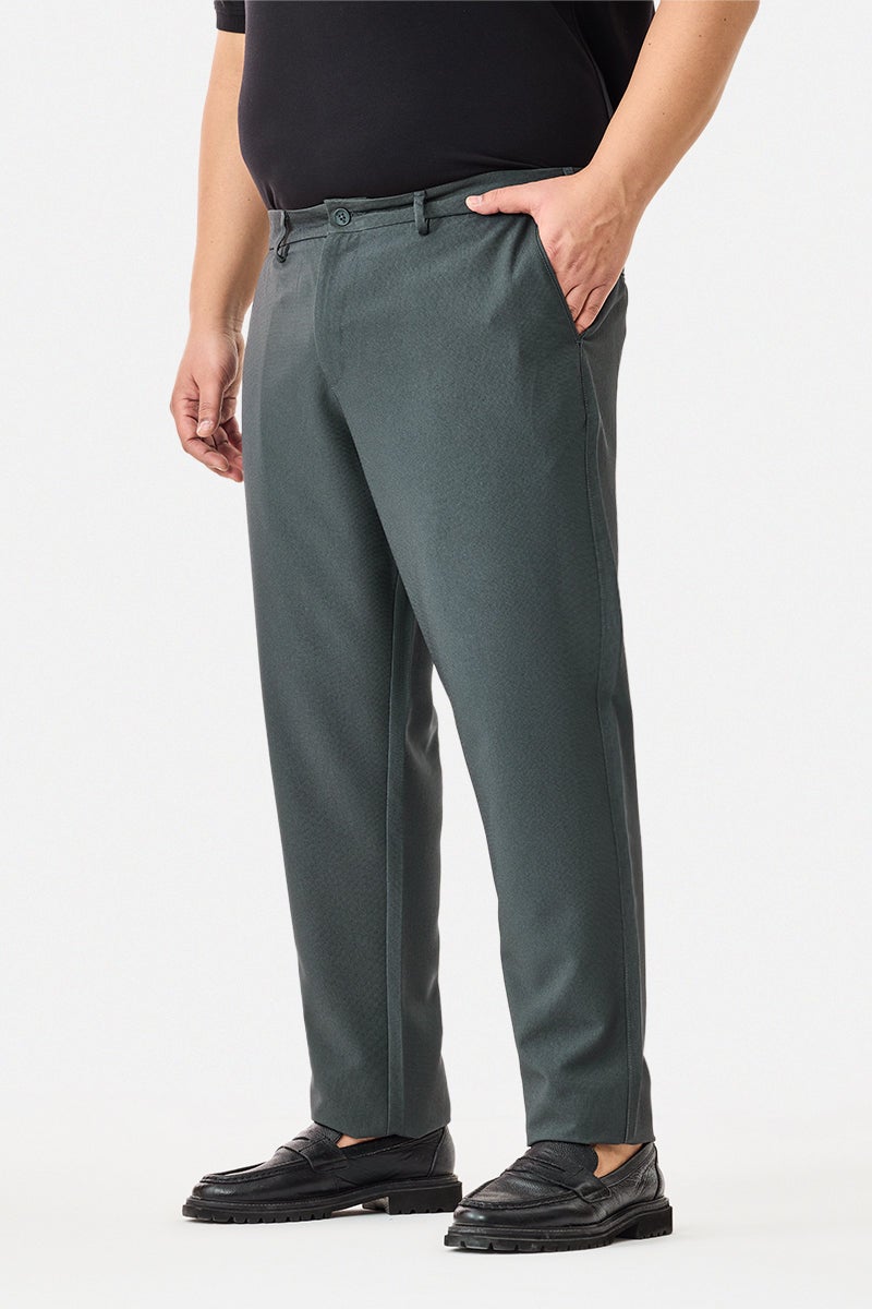 سنيتش بنطلون قماش مقاس كبير بقصة عادية مطاطي - Image 4