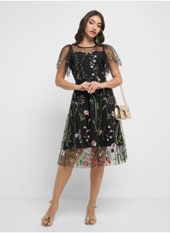 ELLA Floral Embroidered Dress  - Image 4