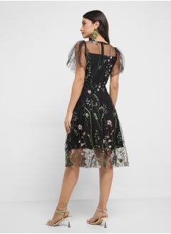 ELLA Floral Embroidered Dress  - Image 2