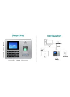 BioEnable BioEnable B1 Biometric Attendance Machine Authentication Way Fingerprint Password Card Fingerprint Capacity 1000 LCD 24 inch Color Display  - Image 4