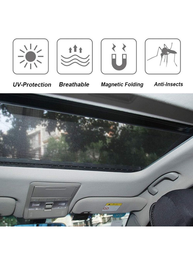 Magnetic Car Sunroof Sun Shade Breathable Mesh, Car roof Cover for Overnight Camping, Quick Install, UV Sun Protection for Moonroof and Side Window - Image 2