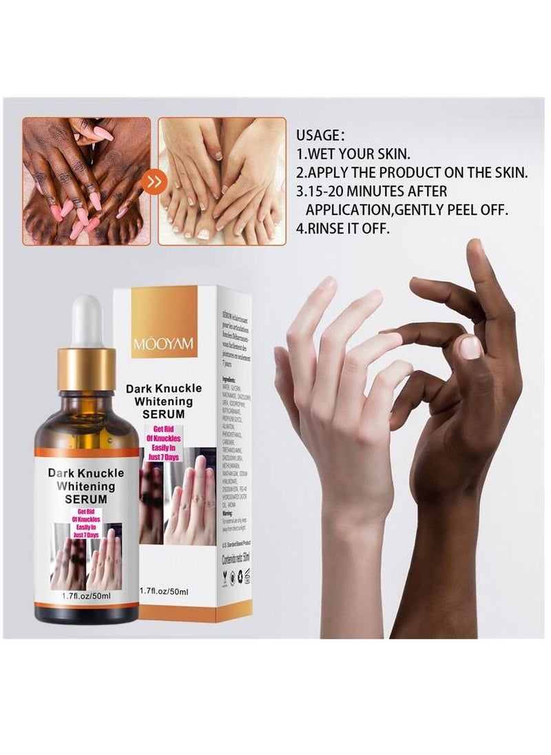 MOOYAM Dark Knuckle Whitening Serum 7 days Treatment for Dark Spots in Hand and Feet Knuckles Exfoliating Improves Dullness Powerful Whitening Effect for Men and Women 50ml  - Image 3