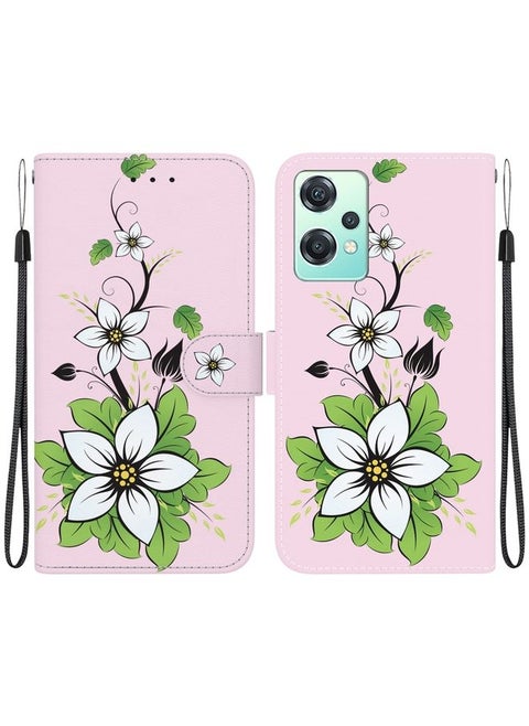 Case Cover For For OnePlus Nord CE 2 Lite 5G Crystal Texture Colored Drawing Leather Phone Case(Lily)