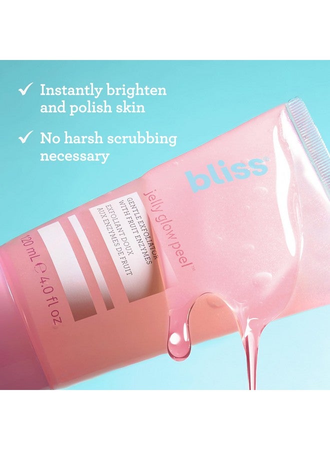 BLISS Jelly Glow Peel™ Gentle Nonabrasive Cleanser And Exfoliator With Fruit Enzymes 4 Oz Nourishes And Hydrates Skin Clean Vegan & Cruelty Free - Image 2