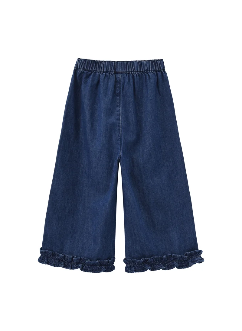 Balabala Dark Blue Kids Girls Denim short sleeve suit for Women | Best Price UAE