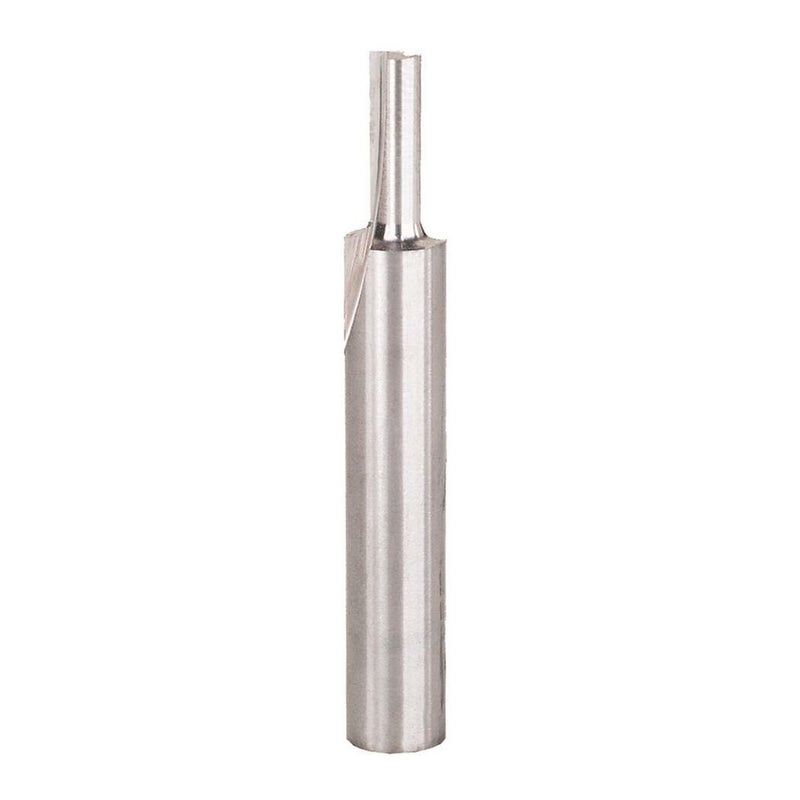 Freud Double Flute Straight Bit with TiCo Hi-Density Carbide and Black I.C.E Coating - 2 Cutters, 24000 RPM, 3/8" Height, 1/8" Diameter, 1-3/4" Length, 1/4" Shank - 04-100 - Image 2