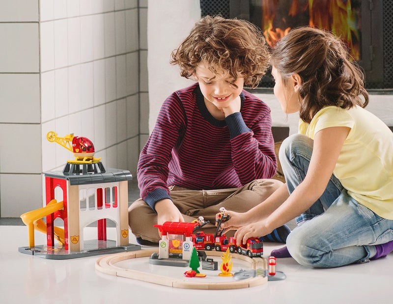 BRIO 33833 World Central Fire Station  Interactive Toy Set with Fire Truck and Accessories  Light and Sound Features  Compatibility with All BRIO Railway Toys  Safety Tested  for Kids Ages 3 - Image 3