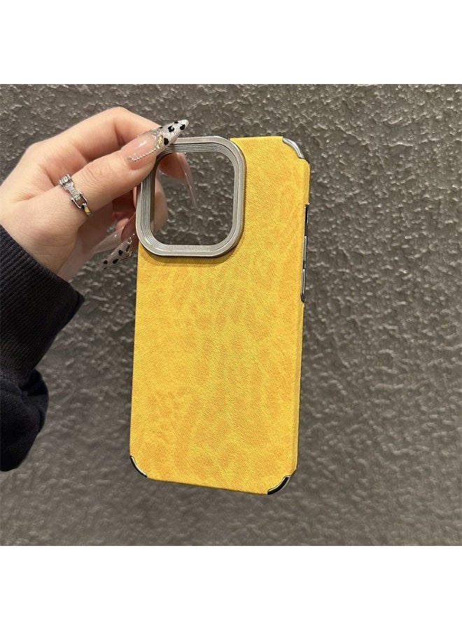 NIBEMINENT Minimal Snowflake Pattern Protective TPU Case Cover For iPhone 17, Yellow