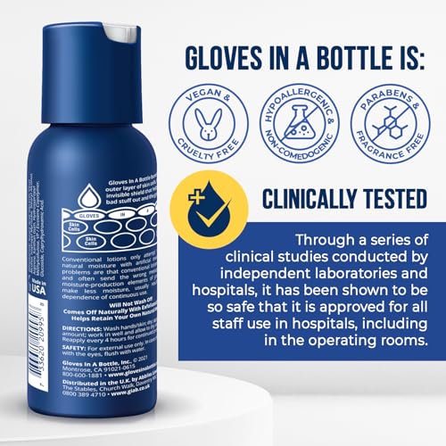 Gloves in a Bottle Shielding Lotion for Dry Itchy Skin 2 ounce, Pack of 3 - Image 5