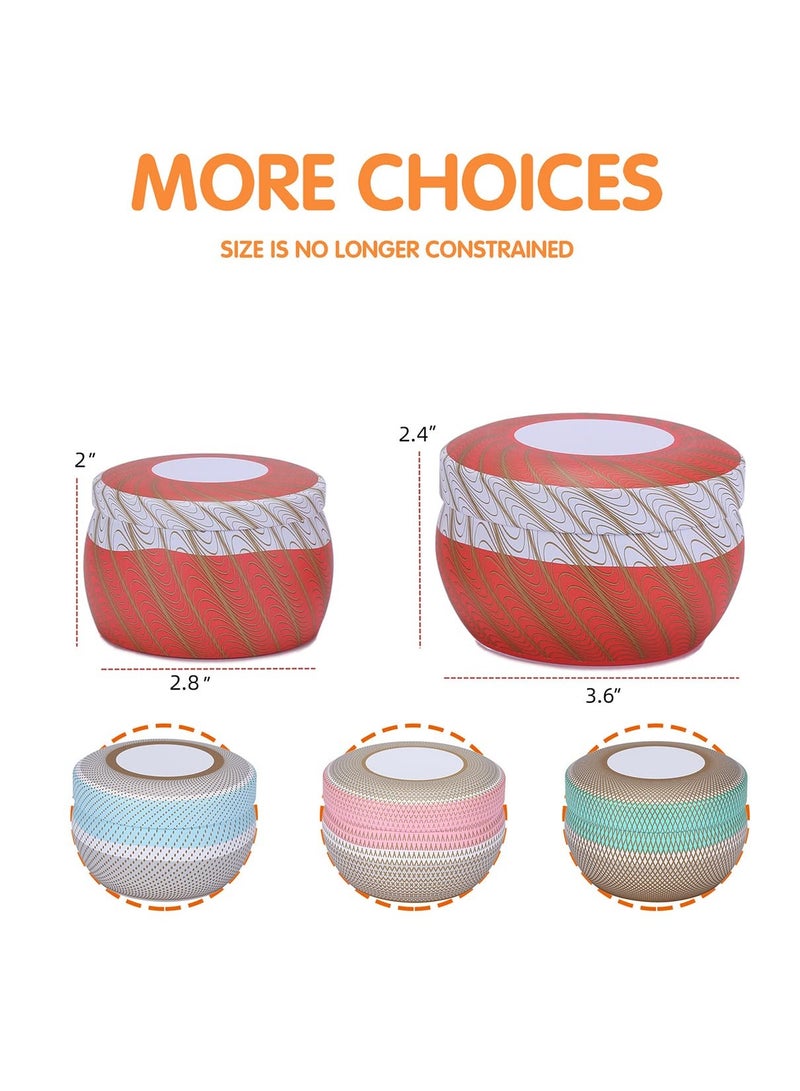 SOLARAE 24 Pcs Candle Tins with Lids DIY Round Containers with Lids for Candle Making Round Metal Containers Storage for Candle Making Arts Crafts Storage 4 Color 12 8oz and 12 4oz - Image 3
