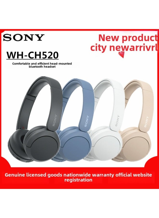 Sony/Sony WH-CH520 Comfortable High Efficiency Headset Wireless Bluetooth Call Headset-Color:Brown  - Image 2