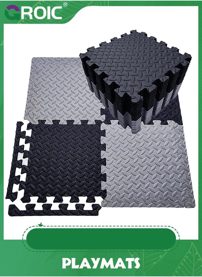 GROIC - Foam Puzzle Mat，Foam Floor Tiles 20 Pieces Interlocking Floor Mats Interlocking Foam Tiles Multi-Purpose Foam Play Mat,Foam Mats for Floor,Kids Playmat(30*30cm) - Image 1