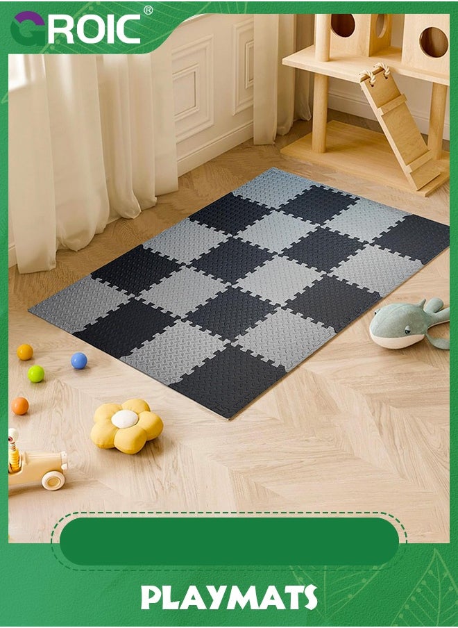 GROIC - Foam Puzzle Mat，Foam Floor Tiles 20 Pieces Interlocking Floor Mats Interlocking Foam Tiles Multi-Purpose Foam Play Mat,Foam Mats for Floor,Kids Playmat(30*30cm) - Image 1