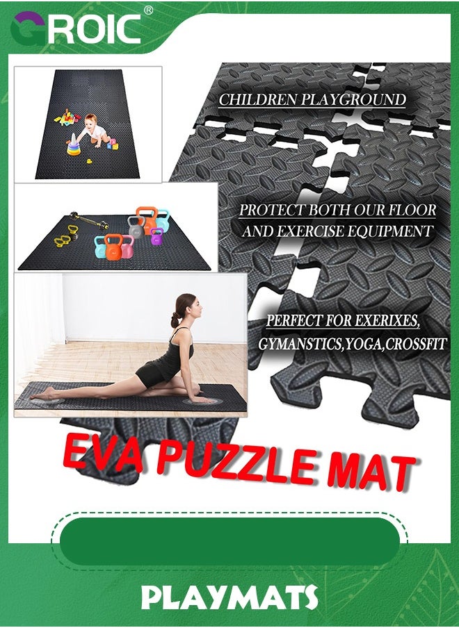 GROIC - Foam Puzzle Mat，Foam Floor Tiles 20 Pieces Interlocking Floor Mats Interlocking Foam Tiles Multi-Purpose Foam Play Mat,Foam Mats for Floor,Kids Playmat(30*30cm) - Image 1