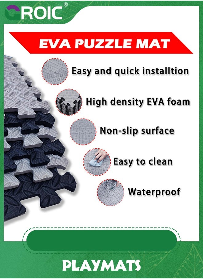 GROIC - Foam Puzzle Mat，Foam Floor Tiles 20 Pieces Interlocking Floor Mats Interlocking Foam Tiles Multi-Purpose Foam Play Mat,Foam Mats for Floor,Kids Playmat(30*30cm) - Image 1